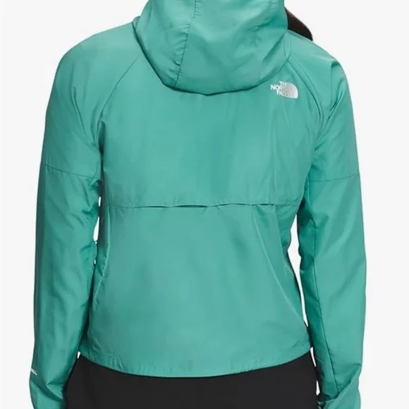 North Face Womens Flyweight Hoodie Jacket Windbreaker Wasabi Size S - Picture 2 of 10